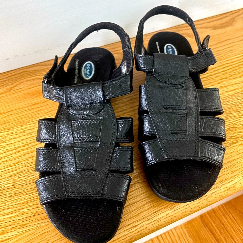 Dr.Scholls Black Strappy Sandals